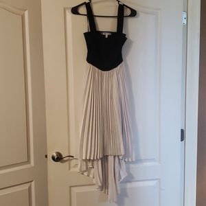 Jennifer Lopez Black and White Peep Back Dress
